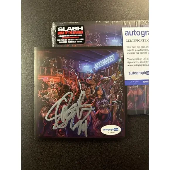 SIGNED Slash - Orgy of the Damned CD AUTOGRAPH COA #SC79391